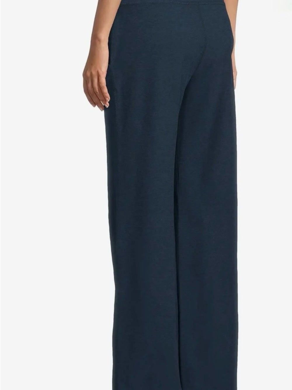 #294 NWT Beyond Yoga Spacedye Laid Back Wide Leg Pant Navy Size Large